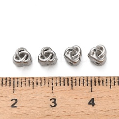 304ステンレススチールビーズ  結び目  ステンレス鋼色  5x4.5x4mm  穴：1.2mm&nbsp;STAS-D204-51P