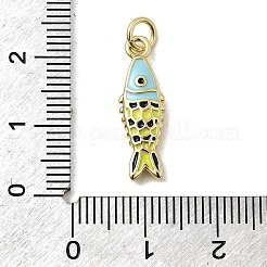 Brass Enamel Pendants&nbsp;X1-KK-A266-39G-02