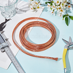 4M Flat Bare Copper Braided Cable Wire&nbsp;KK-WH0054-80C