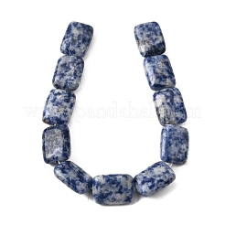 天然ブルースポットジャスパービーズ連売り  長方形  18x13x5.5mm  穴：1mm  約11個/連  7.68''~7.87''（19.5~20センチメートル）&nbsp;G-S386-A05