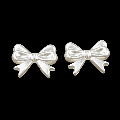Abs模造パールビーズ  蝶結び  14x18x4mm  穴：1.8mm&nbsp;X-OACR-K001-18
