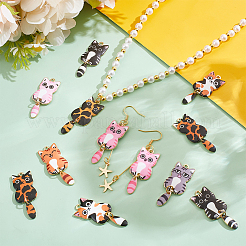 30Pcs 10 Colors Alloy Enamel Pendants&nbsp;FIND-UN0007-58