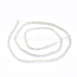 電気メッキガラスビーズセット  フル虹メッキ  多面カット  ロンデル  シャンパンイエロー  2x1.5mm  穴：0.6mm  約208~220個/連  34~36cm&nbsp;EGLA-F149-FR-06