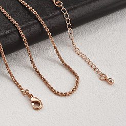 Brass Rolo Chains Necklaces for Women&nbsp;NJEW-D302-22RG
