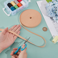 25m コットン ダブルフォールドバイアステープ  家の装飾のための  ギフトのラッピングと DIY 工芸品の装飾  フラット  ナバホホワイト  1/2インチ（12mm）&nbsp;OCOR-WH0070-163C