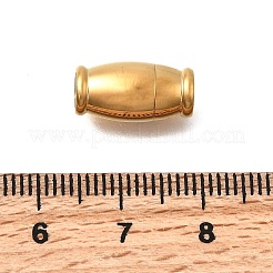 バレル 304 ステンレススチール マグネット留め具  ゴールドカラー  14mm  穴：4mm&nbsp;STAS-D382-03A-G