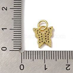 Brass Micro Pave Cubic Zirconia Pendants&nbsp;KK-H487-14G