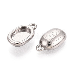 304 Stainless Steel Pendant Cabochon Settings&nbsp;STAS-N114-46A-P