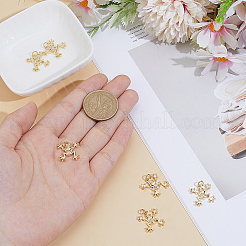 6Pcs Rack Plating Brass Micro Pave Cubic Zirconia Pendants&nbsp;KK-DR0001-51