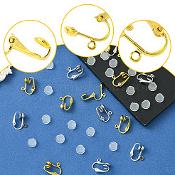 Iron Clip-on Earring Findings&nbsp;IFIN-FS0001-44