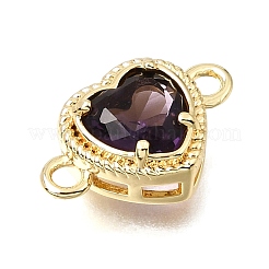 Brass Glass Connector Charms&nbsp;KK-E802-26