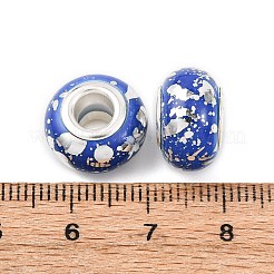 Opaque Resin Rondelle European Beads&nbsp;RESI-Z046-03D