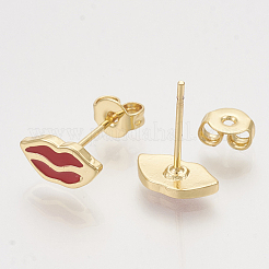 Brass Stud Earrings&nbsp;EJEW-S201-178