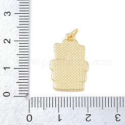 真鍮製エナメルペンダント  ゴールドカラー  丸カン付き  フライドポテト  21x13.5x2mm  穴：2.5mm&nbsp;LS-KK-Z138-01G-01