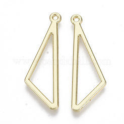 合金ペンダント  三角形  ライトゴールド  27.5x9x1mm  穴：1mm&nbsp;PALLOY-R116-19B