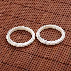 リングアクリル模造パールビーズフレーム  湯通しアーモンド  40x6mm  穴：31mm  約182個/500g&nbsp;OACR-O002-6657