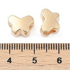 CCBプラスチックヨーロピアンビーズ  大穴ビーズ  蝶  ゴールドカラー  8x10.5x7.5mm  穴：4.5~4.5mm&nbsp;CCB-D278-18G