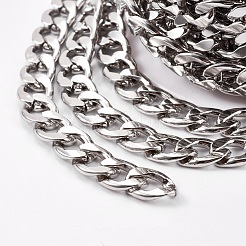 Tarnish Resistant 304 Stainless Steel Cuban Link Chains&nbsp;CHS-E013-17B