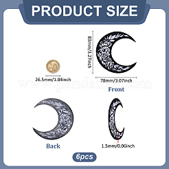 6Pcs Polyester Sew On Patches&nbsp;DIY-GO0002-70