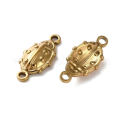 304ステンレススチールコネクタチャーム  イオンプレーティング（ip）  ゴールドカラー  昆虫  15x7x3mm  穴：1.4mm&nbsp;STAS-R164-04G-01