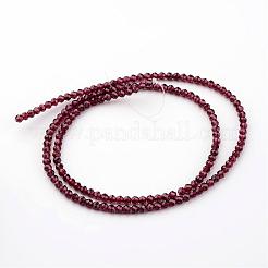 天然石ガーネットビーズ連売り  ラウンド  2.5~3mm  穴：0.8mm  約161個/連  15.9インチ&nbsp;G-K127-01F-3mm