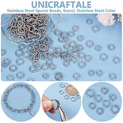 304ステンレススチールオープン丸カン  ラウンド  ステンレス鋼色  8~10x1.5mm  15ゲージ  内径：5~7mm  300個/箱&nbsp;STAS-UN0006-01P