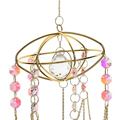 Quartz Crystal & Alloy Suncatchers&nbsp;HJEW-Z009-02A