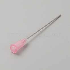 304ステンレススチール接着剤ディスペンサー針  ピンク  6.8x0.8cm  内径：0.4のCM  穴：0.05のCM&nbsp;FIND-WH0290-24D-03