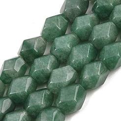 天然のグリーンアベンチュリンカット加工ひし形ビーズ連売り  18x13x12mm  穴：1mm  約22個/連  15.74インチ&nbsp;G-L235A-08B