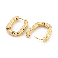 合金フープピアス  スチールピンと  長方形  ライトゴールド  23.5x4x17.5mm&nbsp;EJEW-P269-20KCG