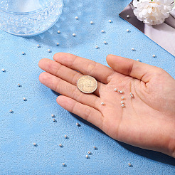 スターリングシルバーの波形ビーズ50個925個  ラウンド  銀  3x2.5mm  穴：1mm&nbsp;STER-TA0001-31