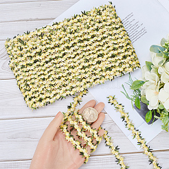 15 Yards Flower Polyester Embroidery Lace Ribbon&nbsp;OCOR-WH0070-77H