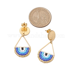 Seed Bead Teardrop Stud Earrings&nbsp;EJEW-MZ00251-01