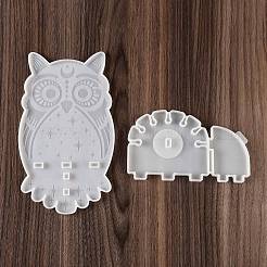 Diyのシリコーンキャンドル型  キャンドル作り用  フクロウ  98~228x126~165x7~9mm  2個/セット&nbsp;DIY-A050-02A
