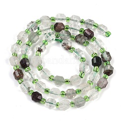 Natural Lodolite Quartz Beads Strands&nbsp;G-O201B-109E