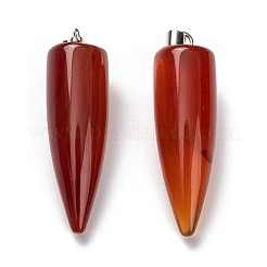 Natural Red Agate Pointed Pendants&nbsp;G-D040-01P-B02