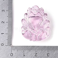 ガラスチャーム  キツネのチャーム  パールピンク  30x24x10mm  穴：1mm&nbsp;GLAA-G121-05G