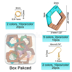 DIY Walnut Wooden Dangle Earring Making Kits&nbsp;DIY-OC0006-67