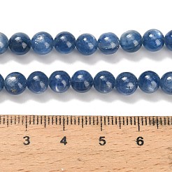 天然石カヤナイトビーズ連売り  ラウンド  グレードAAA  6mm  穴：0.9mm  約67個/連  15.94''（40.5センチメートル）&nbsp;G-H335-B04-6mm