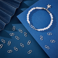 304ステンレススチールSフック留め具50個  銀  13x7x1mm  穴：6x4mm&nbsp;STAS-UN0047-13