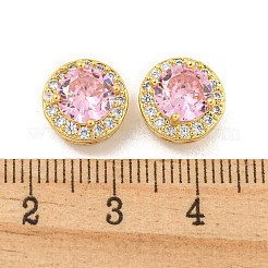 Brass Pave Cubic Zirconia Multi-Strand Links&nbsp;KK-B096-19G-04