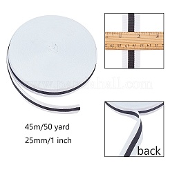 フラットストライプグログランポリエステルリボン  ウェビング衣類縫製アクセサリー  マリンブルー  25mm&nbsp;EC-WH0003-13-A05