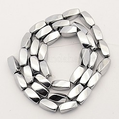 Electroplate Magnetic Synthetic Hematite Twist Beads Strands&nbsp;G-M007-81B