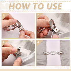 4Pcs 4 Colors Retro Alloy Cardigan Clips&nbsp;FIND-ME0002-40