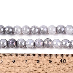 Electroplate Opaque Glass Beads Strands&nbsp;EGLA-T026-8mm-05A