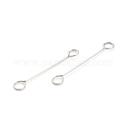 変色しない316サージカルステンレススチール製アイピン  ピアノ線9ピン  ステンレス鋼色  15x2.5x0.4mm  穴：1.5mm&nbsp;STAS-P277-A01-P