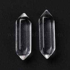 ガラスビーズ  穴がない  弾丸  透明  22~23x6x6mm&nbsp;GLAA-K058-04B