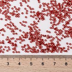 MIYUKIラウンドロカイユビーズ  日本製シードビーズ  15/0  （rr10)シルバーライニングフレームレッド  1.5mm  穴：0.7mm  約5555個/10g&nbsp;X-SEED-G009-RR0010