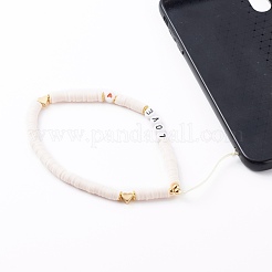 Polymer Clay Heishi Beaded Mobile Straps&nbsp;HJEW-JM00464
