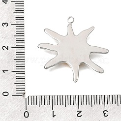 304ステンレスペンダント  イオンプレーティング（ip）  太陽のチャーム  ゴールデン·ステンレス鋼色  27.5x28x2mm  穴：1.8mm&nbsp;STAS-D391-10GP